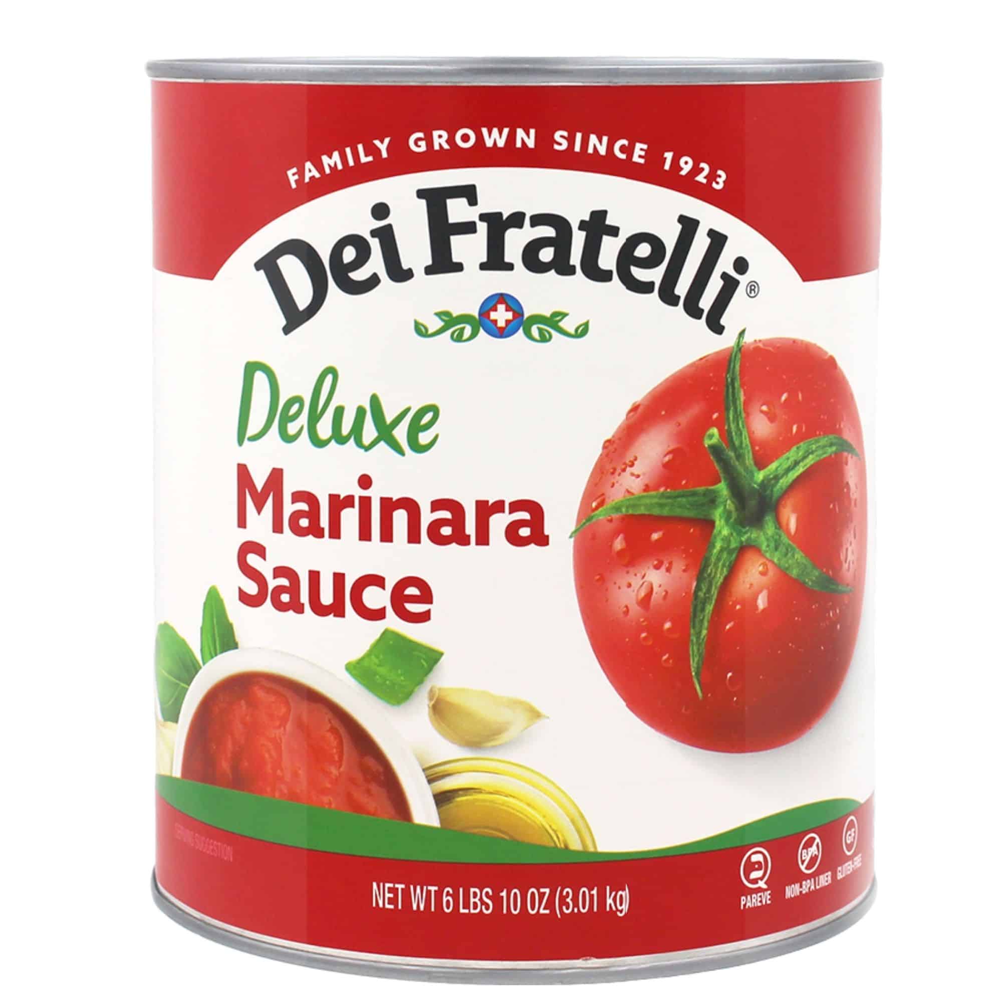 Product Shot of Dei Fratelli Foodservice Deluxe Marinara Sauce Can