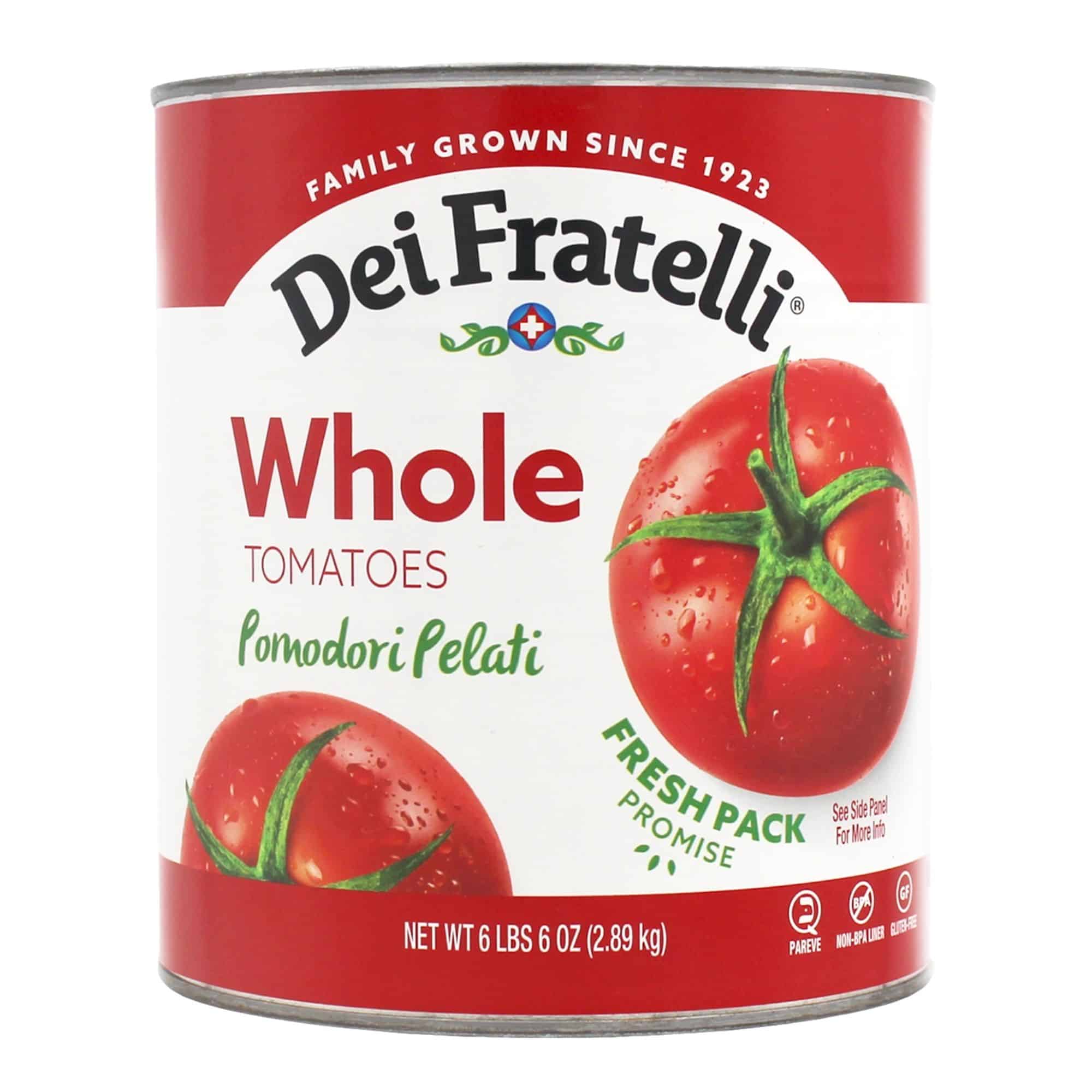 Product Shot of Dei Fratelli Foodservice Whole Tomatoes Can