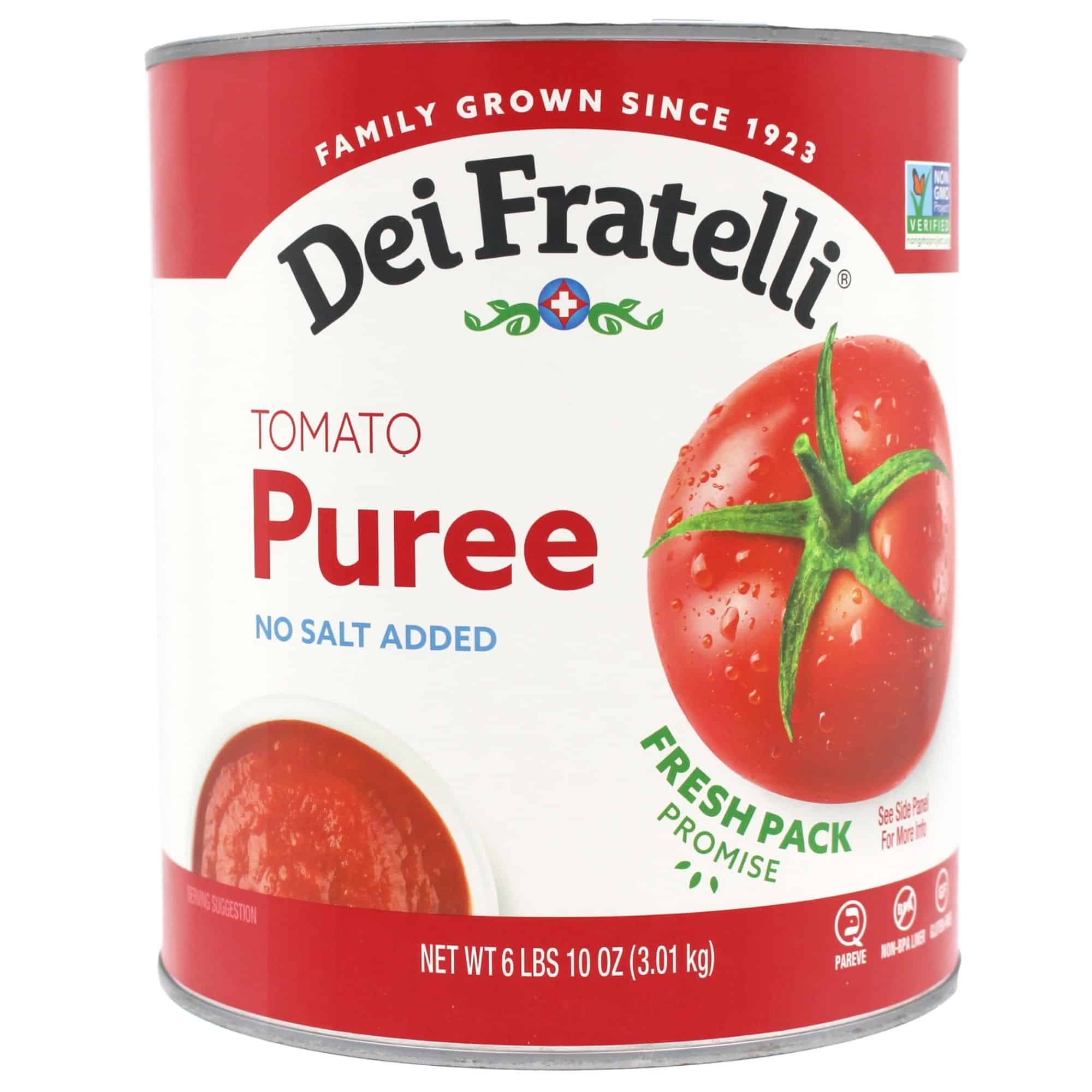 Product Shot of Dei Fratelli Foodservice Tomato Puree can