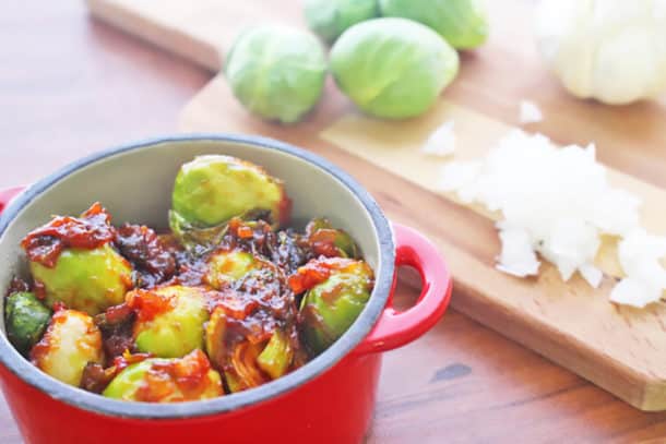 Recipe Image of our BBQ Brussels Sprouts