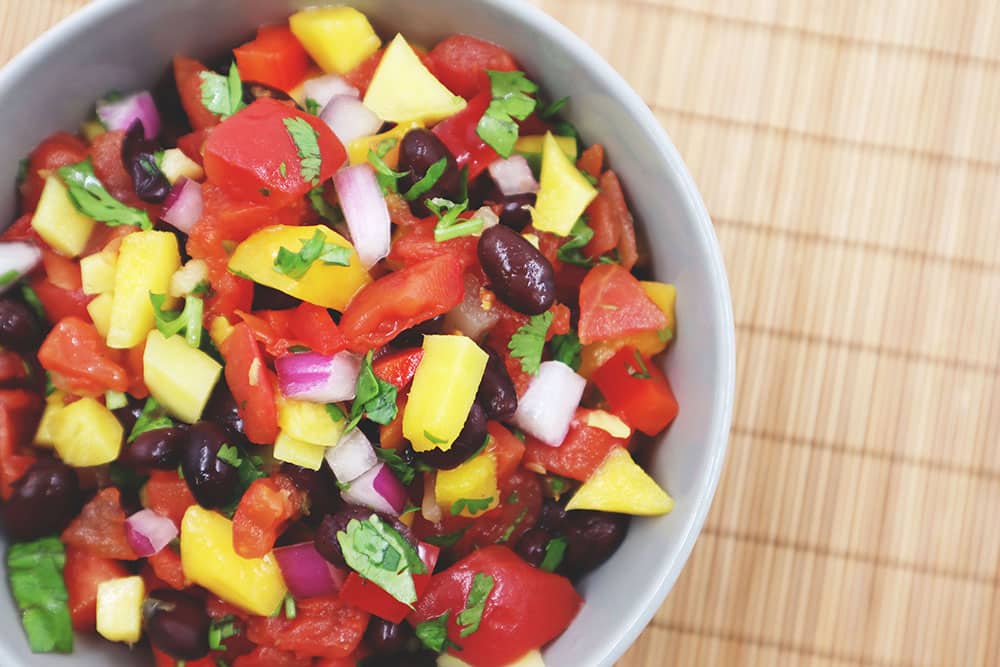 Mango-Black-Bean-Salsa Recipe Image of our Mango Black Bean Salsa