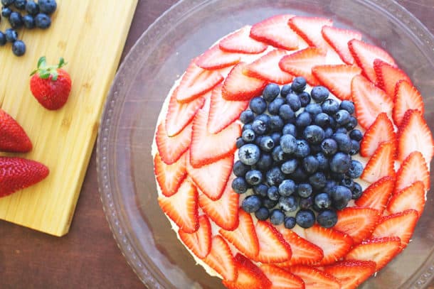 Recipe Photo of our Red, White, and Blue Cake