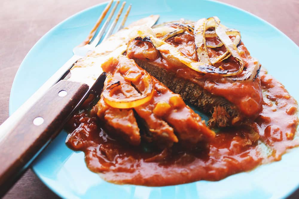 Skillet-Barbecued-Steak Recipe Photo of our Skillet Barbecued Steak