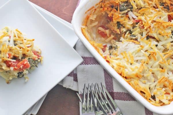 Recipe Image of our Spinach & Tomato Hashbrown Casserole