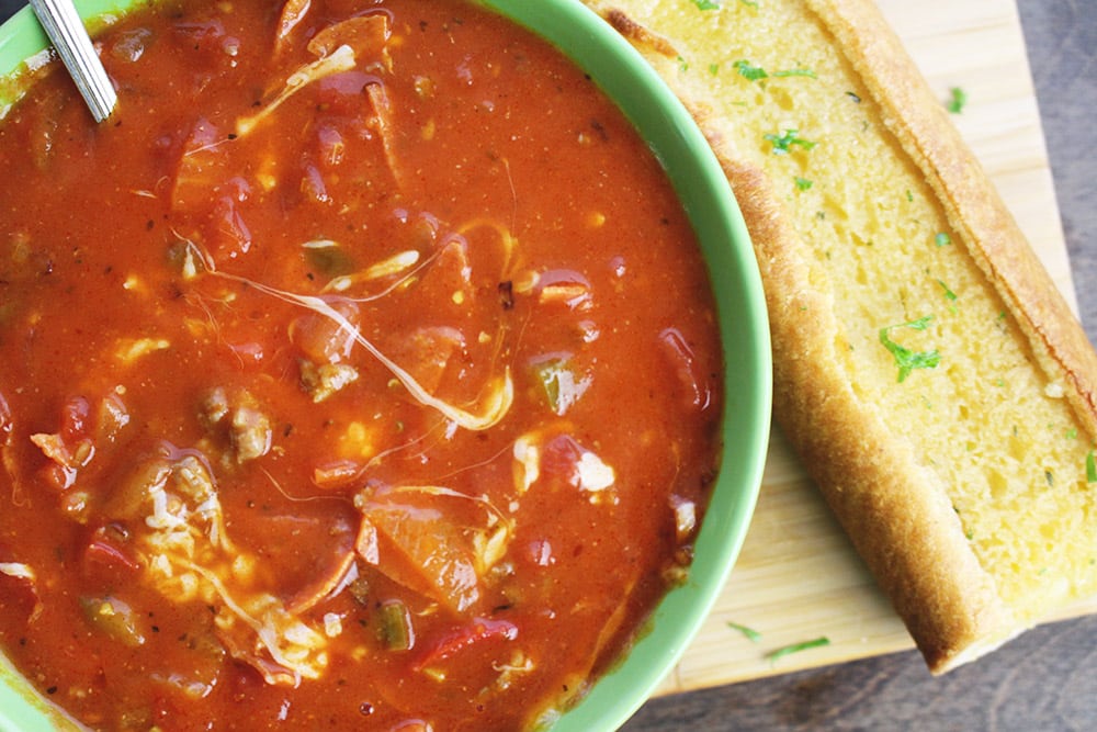 Recipe Image of our Supreme Pizza Soup