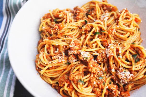 Recipe Image of our Traditional Spaghetti with Meat Sauce