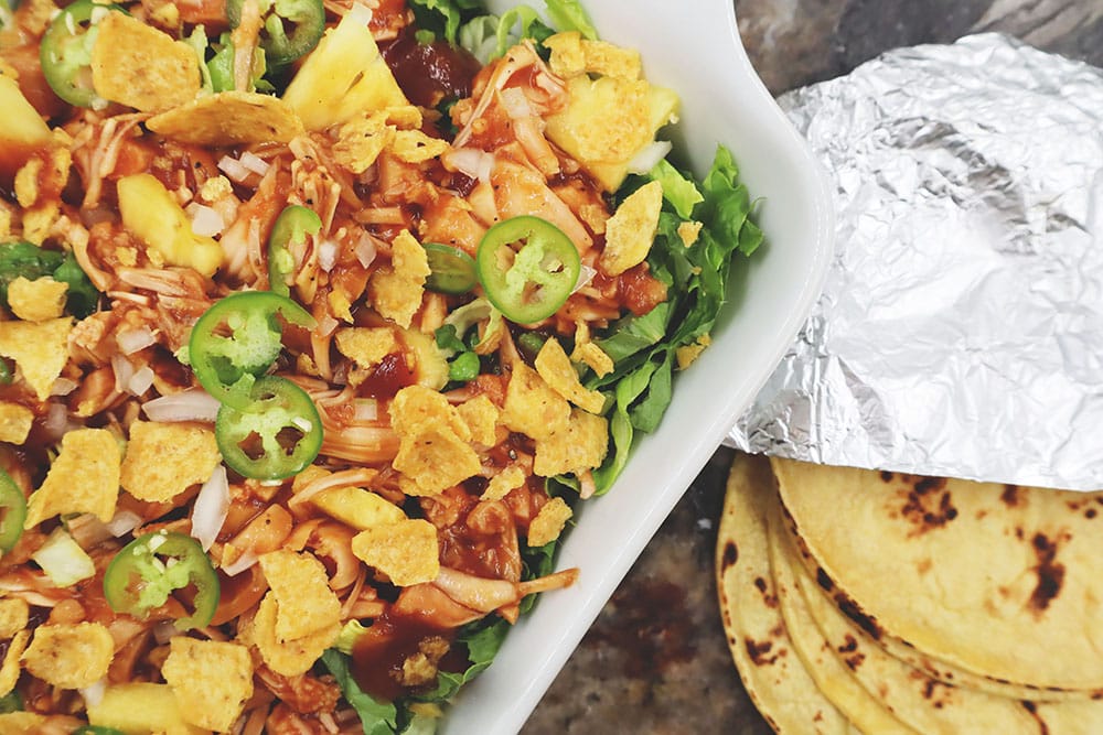 Tropical-BBQ-Jackfruit-Salad Recipe Image of our Tropical BBQ Jackfruit Salad