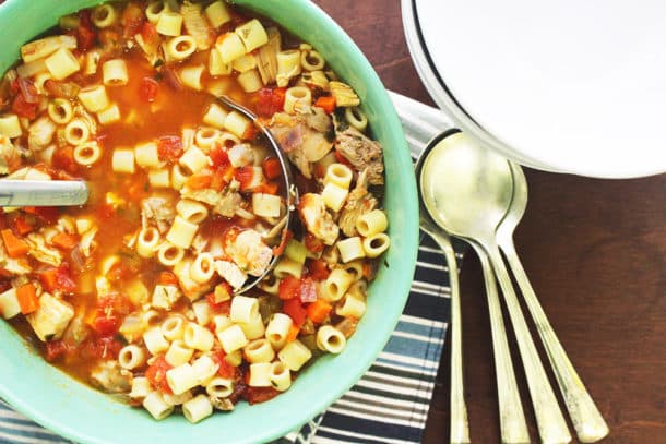 Recipe Photo of our Simple Turkey Minestrone Soup
