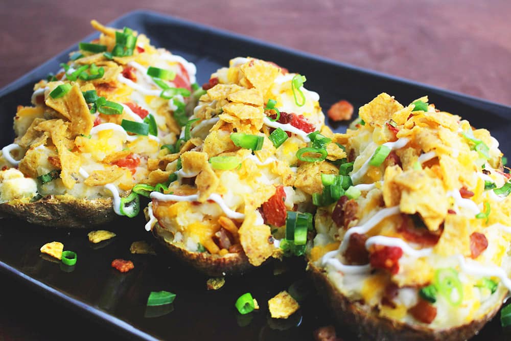 Twice-Baked-Loaded-Potatoes Recipe Photo of Twice Loaded Baked Potatoes
