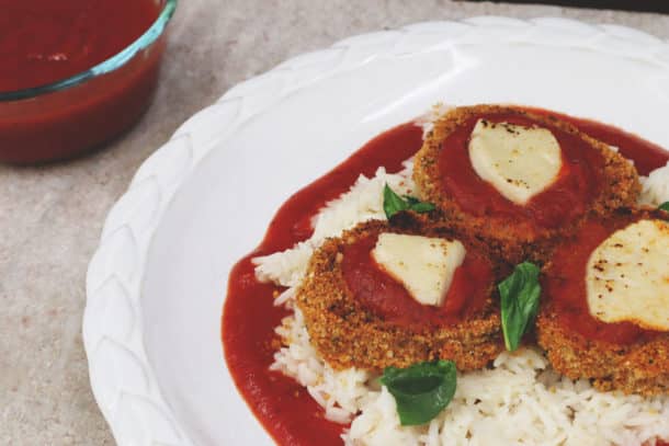 Recipe Photo of our Plant-Based Eggplant Parm