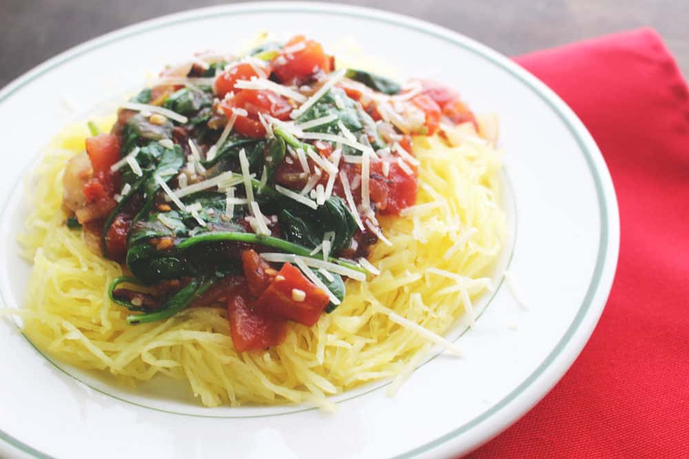 Oven Roasted Spaghetti Squash and Tomatoes1000x667 Recipe Image of our Oven Roasted Spaghetti Squash and Tomatoes