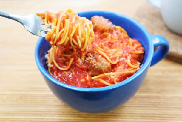 Recipe Image of our Spaghetti and Mini "Meatball" Mug