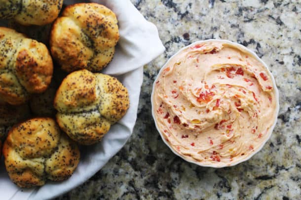Recipe Image of our Stewed Tomato Butter and Cloverleaf Rolls Recipe