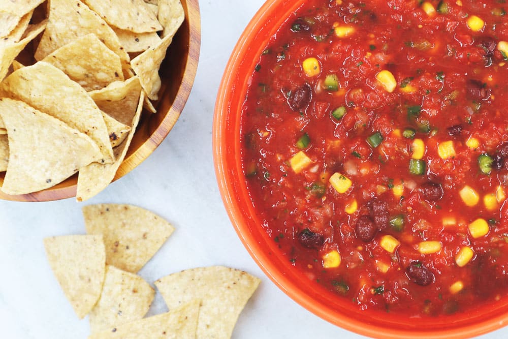 FS Black Bean and Corn Salsa 1000x667 Foodservice Recipe Image of our Black Bean and Corn Salsa