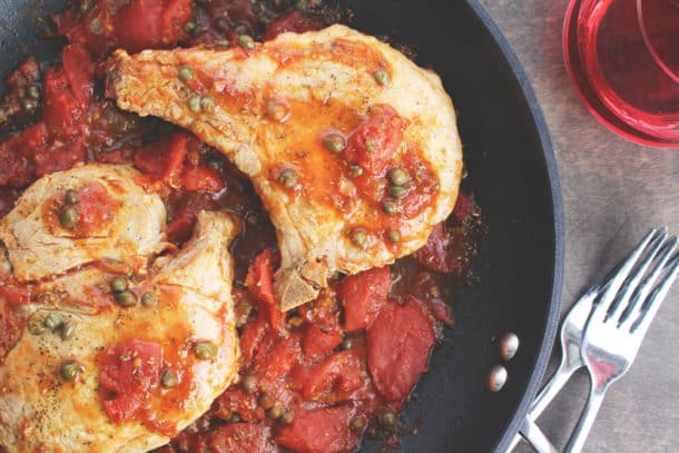 Recipe Image of our Stewed Tomato and Rosemary Pork Chops