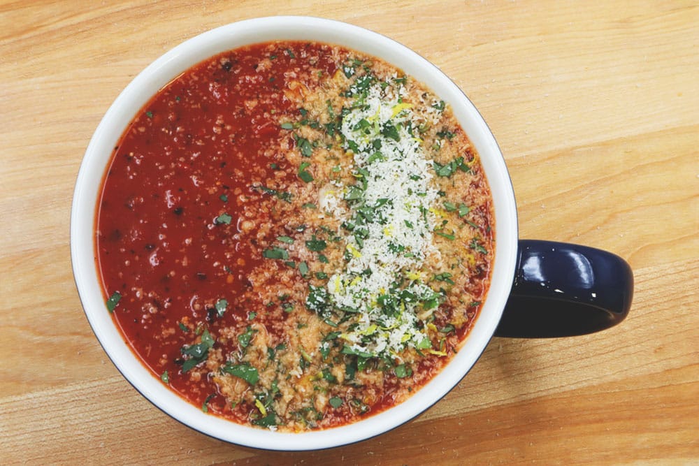 Recipe Photo of our Fire Roasted Pizza Soup