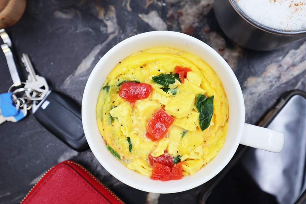 Spinach and Tomato Breakfast Mug 1000x667 Recipe Image of Spinach and Tomato Breakfast Mug