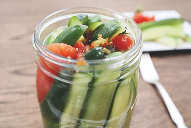 Recipe Image of our Stewed Tomato Dill Pickles