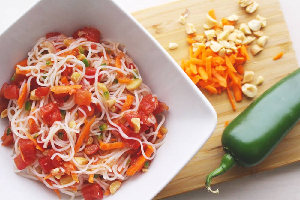 Thai Noodle Salad Recipe 1000x667 Recipe Image of our Thai Noodle Salad