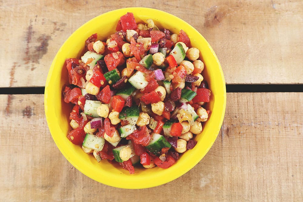 Loaded Chickpea Salad Edit 1000x667 Recipe Image of our Loaded Chickpea SaladLoaded Chickpea Salad