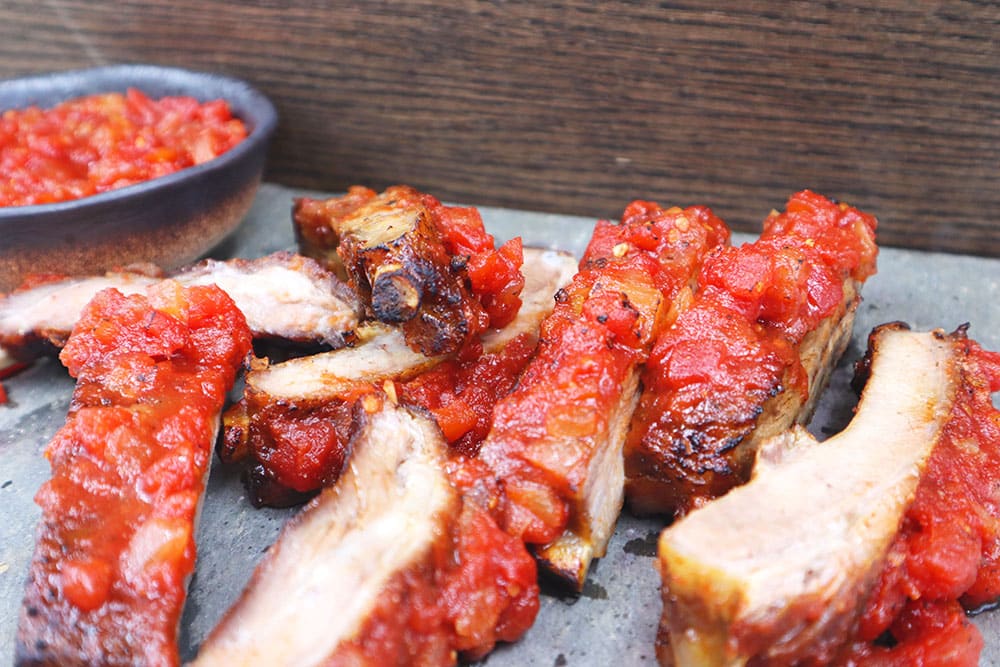 Ribs and Tomato Jam 1000x667 Recipe Image of our Ribs with Tomato Jam