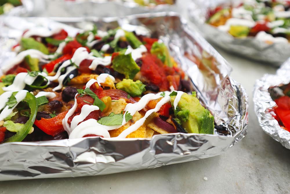 Foil Pack Nachos 1000x667 Recipe Image of our Foil Pack Nachos