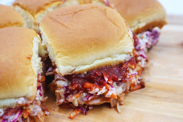 Recipe Image of our Slow Cooker BBQ Chicken Sliders