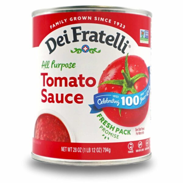 Product Image of our 28 oz Dei Fratelli All Purpose Tomato Sauce Can.