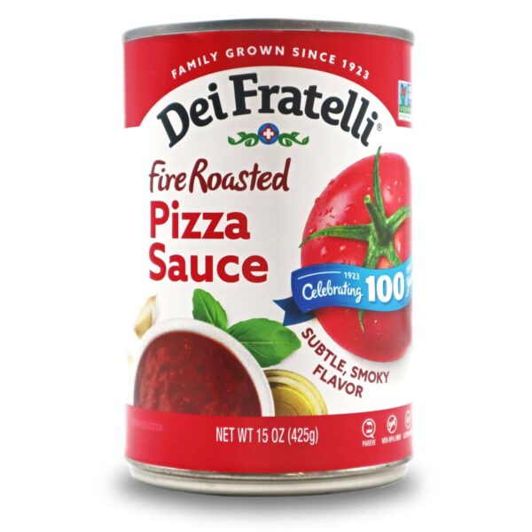Product Image of our 15 oz Dei Fratelli Fire Roasted Pizza Sauce Can.