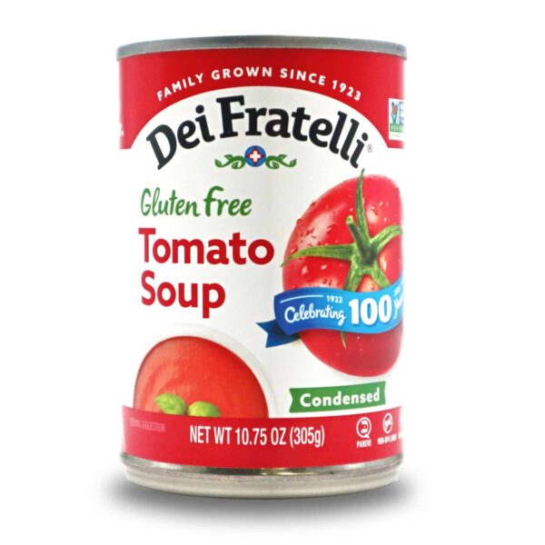 Product Image of our 10.75 oz Dei Fratelli Gluten Free Tomato Soup Can.