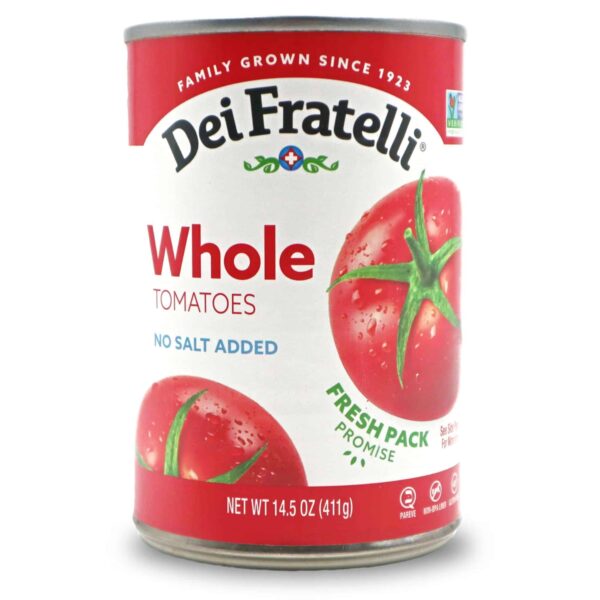 Product image of 14.5 oz. Dei Fratelli Whole Tomatoes, No Salt Added Can.