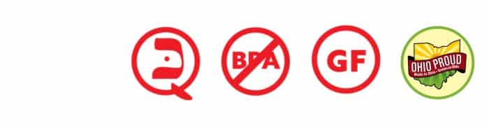 Dietary Certifications - Kosher, Non-BPA, Gluten Free, Made in Ohio Image of Dei Fratelli Dietary Certifications Including Kosher, Non-BPA, Gluten Free, and Made in Ohio