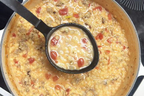 Image of Creamy Parmesan Italian Sausage Soup Recipe